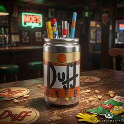 Añade un toque de diversión y nostalgia a tu espacio de trabajo con este portalápices de "Los Simpson" en forma de lata de cerveza Duff. Fielmente replicando el diseño icónico de la famosa marca ficticia